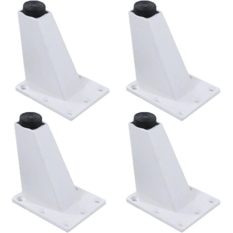 Pieds de meubles pour canapés, tables, armoires, tables basses, téléviseurs et autres, 4 pièces, 9,2 x 7,3 x 6,3 cm,blanc (1/5)