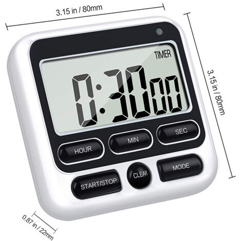 Minuteur De Cuisine Numérique LCD Avec Compte à Rebours De 99 Minutes Et 59 Secondes Outil De Minuterie A Pince Pour Poule~p181182425