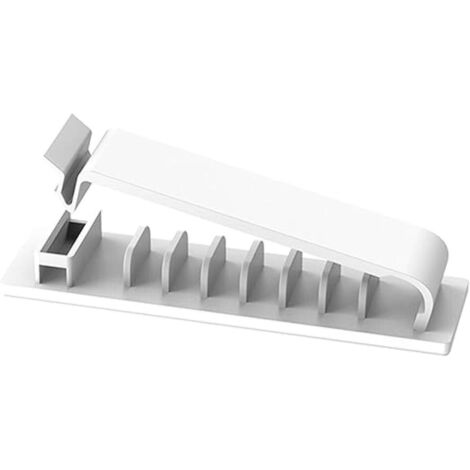 1 pince de maintien de câble - Pince de maintien de câble avec forte adhérence, auto-adhésive pour câble de charge USB de bureau, organiseur de câble (1/4)