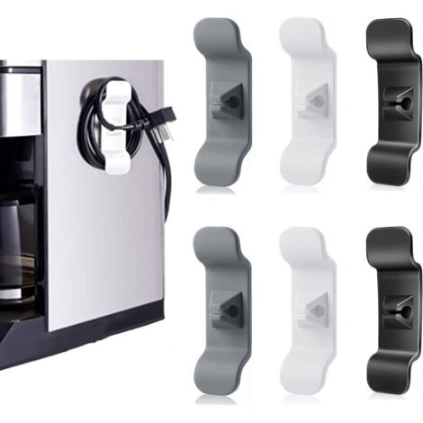 Organisateur de câbles, lot de 6 supports pour câbles d'appareils électroménagers, raccourcisseur de câbles, organisateur de câbles pour petits appar (1/5)
