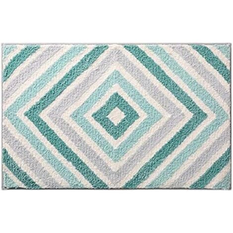 Tapis de bain antidérapant, tapis de bain, tapis de bain, tapis de bain, tapis de bain super absorbant, doux, lavable en machine pour salle de bain, toilettes, cuisine (menthe, 40 x 60 cm) (1/5)