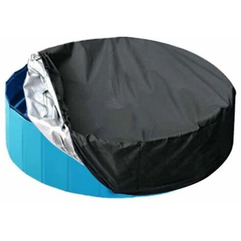 Couverture de piscine ronde de 81 cm de diamètre x 30 cm de hauteur, couverture pour piscine pour enfants, couverture de baignoire pliable, couverture imperméable pour piscine pour animaux (1/4)