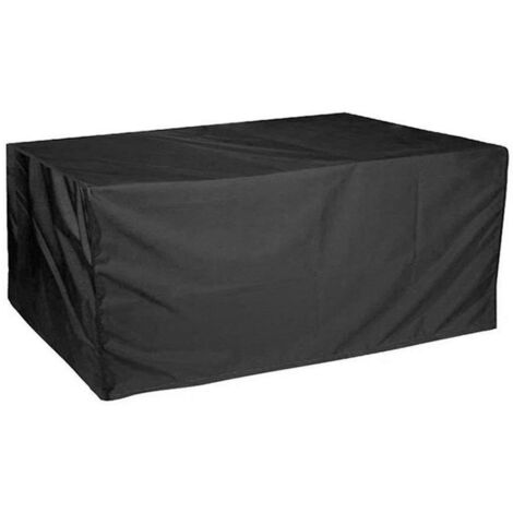 Housse de protection pour mobilier de jardin 150 x 116 x 80 cm, imperméable, coupe-vent et anti-poussière, en tissu Oxford 210D noir avec fermeture anti-poussière, convient aux tables et aux chaises. (1/5)