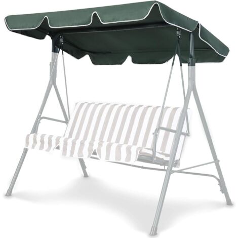 Pare-soleil pour balancelle, toile de rechange universelle, housse de rechange, tissu imperméable et résistant aux UV, dimensions (164 x 114 cm, vert).