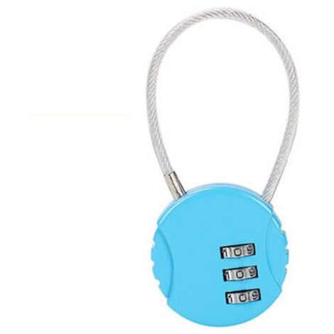 2 pack de serrures à bagages, mini serrure de valise avec clé, petit cadenas multicolore pour casiers, sac à dos, étuis (noir, bleu) | Leroy Merlin