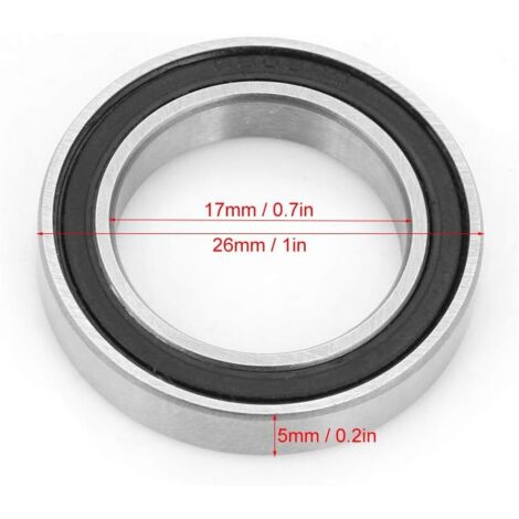 Sourcing Map 63005-2RS Roulements à Billes 25x47x16mm Acier Chromé Double Scellé - Lot De 2