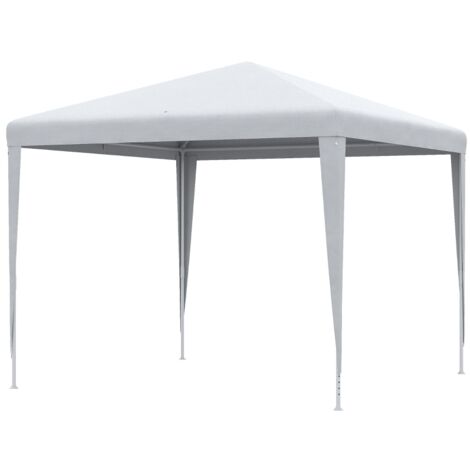 Pavillon rectangulaire 2,7 x 2,7 m, chapiteau pour camping, jardin, blanc - Adaptée à une utilisation en extérieur, au jardin, au camping et à d'autres situations. (1/5)
