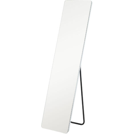 Miroir sur pied pleine longueur, 150 x 40 cm, avec éclairage LED (3 couleurs), interrupteur tactile, transparent. Idéal pour la chambre ou le salon. (1/5)