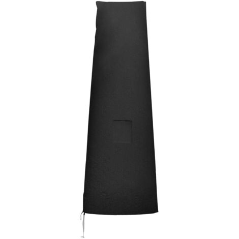 Housse pour parasols jusqu'à Ø400 cm, avec fermeture éclair, sac et mât, en tissu Oxford noir. (1/5)