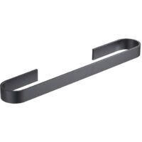 Porte-serviettes Space en aluminium, adapté à la salle de bain et à la cuisine, gain de place, 45 cm (noir)