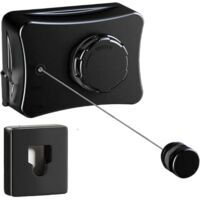 Étendoir à linge rétractable intérieur et extérieur, étendoir à linge extérieur, étendoir à linge, 5 mètres, noir