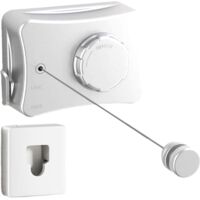Étendoir à linge rétractable intérieur et extérieur, étendoir à linge extérieur, étendoir à linge, 5 mètres, blanc