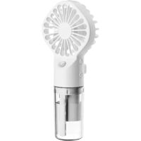 Ventilateur brumisateur portatif 2 en 1, mini ventilateur avec batterie rechargeable USB-C, 4 vitesses réglables (blanc)