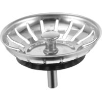 Bonde d'évier, bonde universelle pour évier de cuisine, bonde d'évier, acier inoxydable, diamètre 78 mm