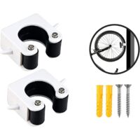2 supports de rangement robustes pour VTT avec housses, adaptés aux pneus de VTT de 1,75 à 2,4 pouces, couleur noire