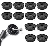 12 passe-câbles, clips de 32 mm de diamètre, passe-câbles ronds en nylon pour câbles de bureau, noirs