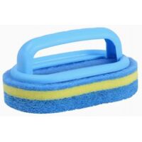 Brosse éponge de piscine, brosse de nettoyage éponge, utilisée pour nettoyer la saleté, bleue de petite taille