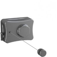 Étendoir à linge rétractable intérieur et extérieur, étendoir à linge extérieur, étendoir à linge, 5 mètres, gris