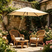 Parasol de balcon à grande toile, parasol de jardin, parasol de piscine, parasol d'extérieur (Ce parasol ne comprend pas le pied, seulement la toile)