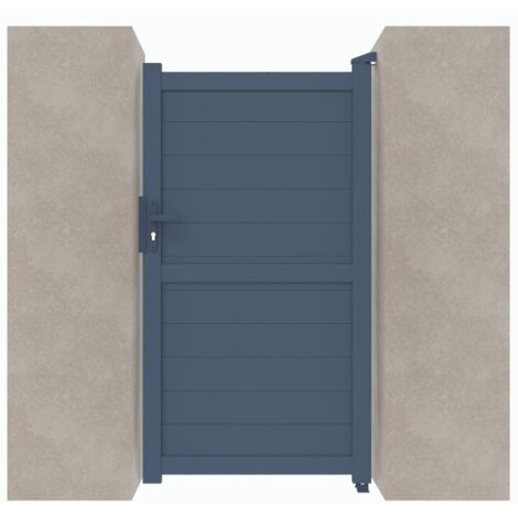 Portillon aluminium 1800mm – Largeur 1048mm – Aluminium anti-corrosion – Ouverture manuelle avec poignée et serrure (1/2)