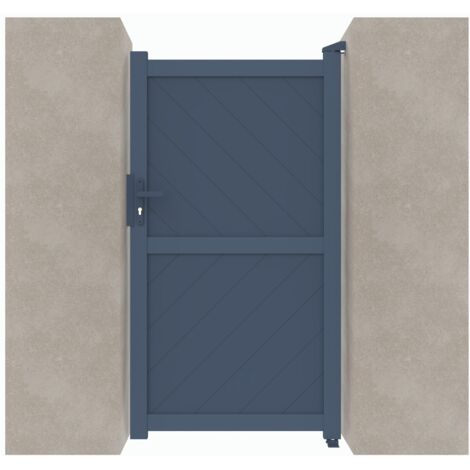 Portillon aluminium C05 Gris 7016 - Largeur entre piliers 1048mm - Hauteur 1800mm (1/2)