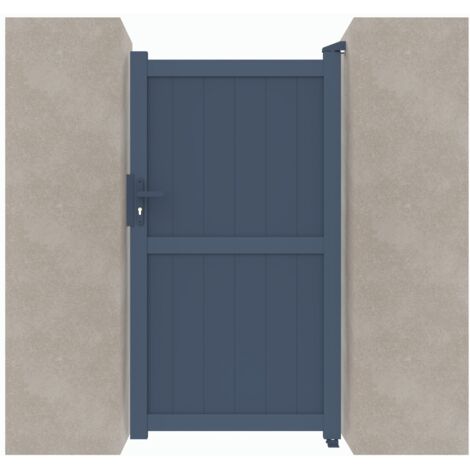 Portillon aluminium C04 Gris 7016 - Largeur entre piliers 1048mm - Hauteur 1800mm