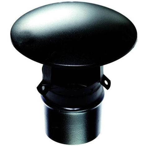 Terminal de sombrero chino para hombre, conducto de humos, tubo de 100 mm en acero inoxidable pintado de negro para pellet