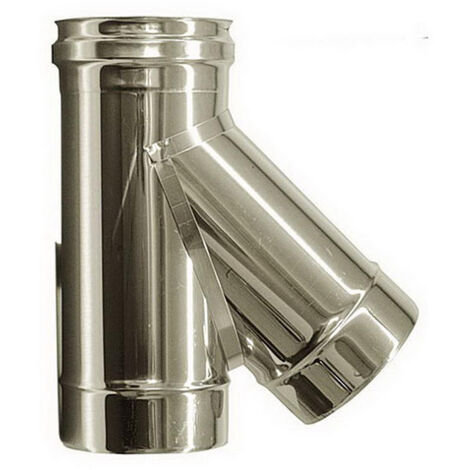 Conector en T de 135° para conducto de humos DN 200 tubo de acero inoxidable 316