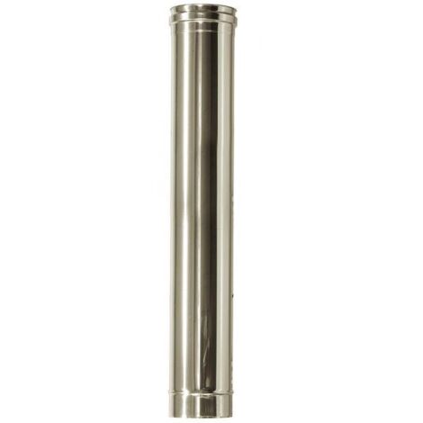 Tubo de humos de pared doble aislado de acero inoxidable DN 130/180, longitud 1 metro