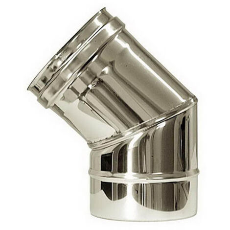 Curva de 45° para chimenea DN 180 tubo de acero inoxidable 316