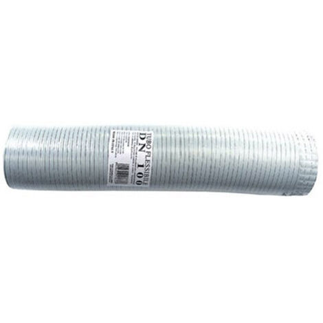 Flexible tubo de humos extensible de aluminio BLANCO 150 mm de 0,5 a 3 m