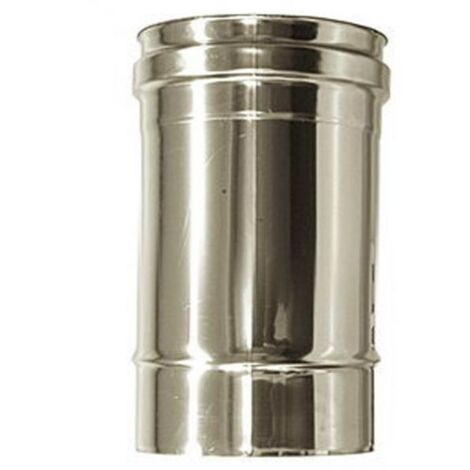 Tubo de humos de doble pared aislado de acero inoxidable DN 80/130, longitud 0,25 m