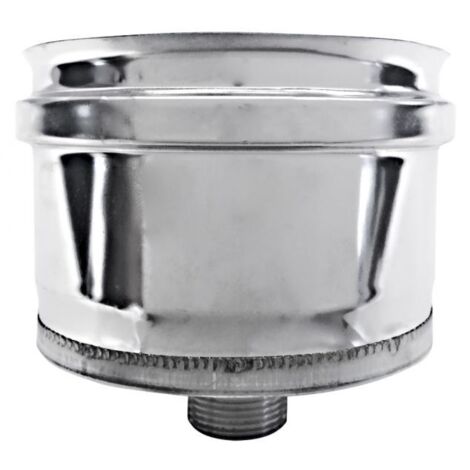 Tapón recolector de condensados para chimenea DN 100 tubo de acero inoxidable 316