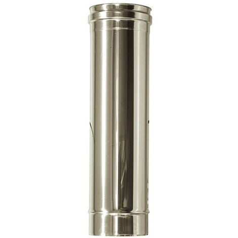 Tubo de humos de pared doble aislado de acero inoxidable DN 80/130, longitud 0,5 m