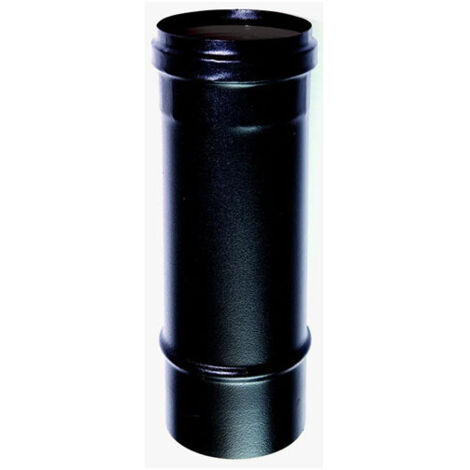 Tubo negro para estufa de pellet esmaltado 0,25 m DN 80 conducto de humos 600 CE Hecho en Italia