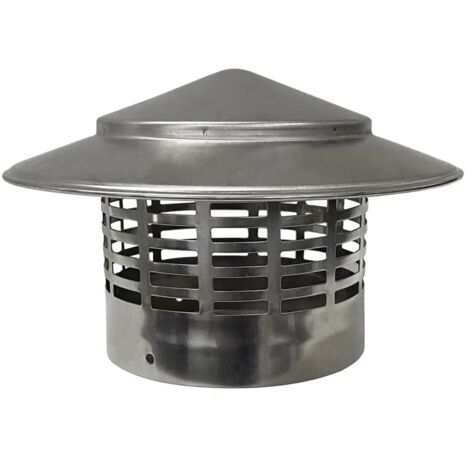 Extremo de chimenea de tubo de humos sombrero chino / antiviento DN 100