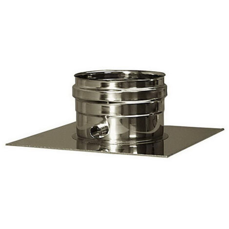 Placa con drenaje cerrado para chimenea DN 200 tubo de acero inoxidable 316