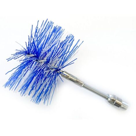 Cepillo de DN 80 mm articulado de nylon para conductos de humos de estufa de pellets y caldera