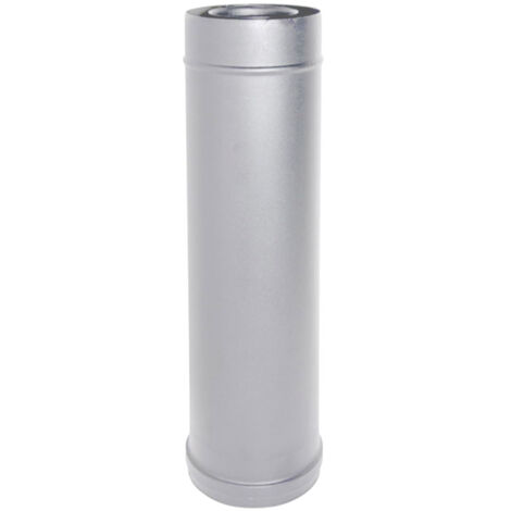 Tubo de chimenea coaxial INOX elemento recto D. 80/125 0,25 m CE estufa de pellets Made in Italy