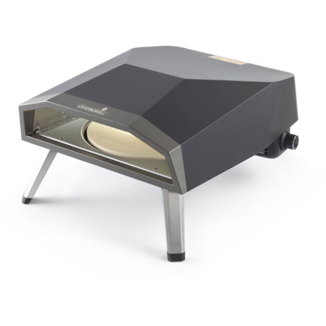 Horno de pizza gas GLP para jardín, plato giratorio D 37,5 cm 8000 vatios, color negro Made in Italy (1/5)