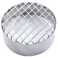 rejilla de aspiración en acero inoxidable de 80 mm de diámetro para chimenea de pellets