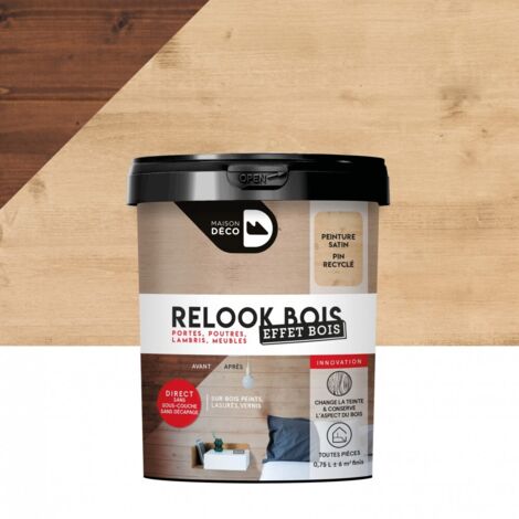 Innenholzlasur für Balken und Verkleidungen, MAISON DECO Holzoptik, recycelte Kiefer, 0,75 l MAISON DECO