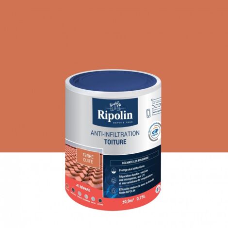 Abdichtungsbeschichtung für Dächer, RIPOLIN Anti-Infiltration Terrakotta 0,75 L RIPOLIN
