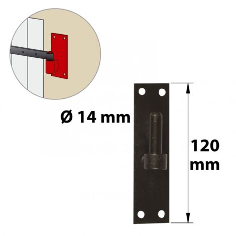 Scharnier auf vorlackierter Stahlplatte, H.120 x Dm.14 mm AFBAT
