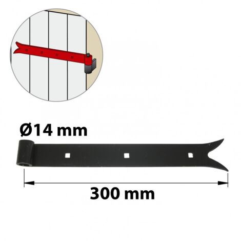 Vorlackiertes Stahlscharnier, H.35 x B.300 x T.22 mm AFBAT