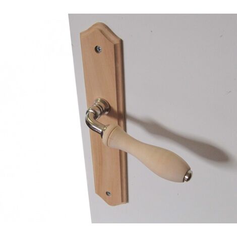 2 Holztürgriffe ohne Loch, Holz-Achsabstand 195 mm Centrale Brico