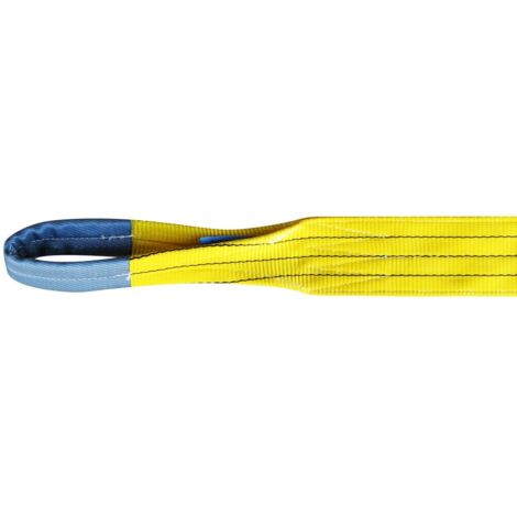 2-lagiges flaches Hebeband mit Schlaufe - 3 Tonnen Gelb 5 m OUTIFRANCE (1/2)
