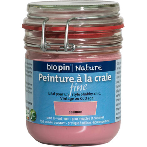 Natürliche feine Kreidefarbe 0,325 l - Lachs Biopin Nature
