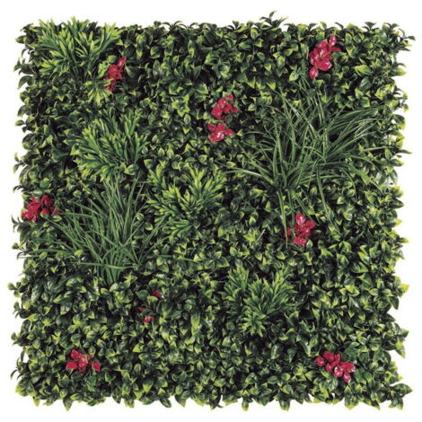 VILLA Dekoratives Paneel mit synthetischem Bougainvillea-Laub – 1 x 1 m – Grün Nortene