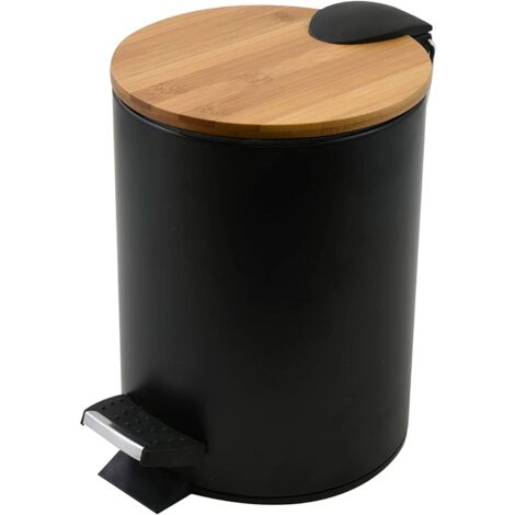 SPIRELLA Adonis 3-Liter-Badezimmerabfalleimer, schwarzes Holz Sans marque